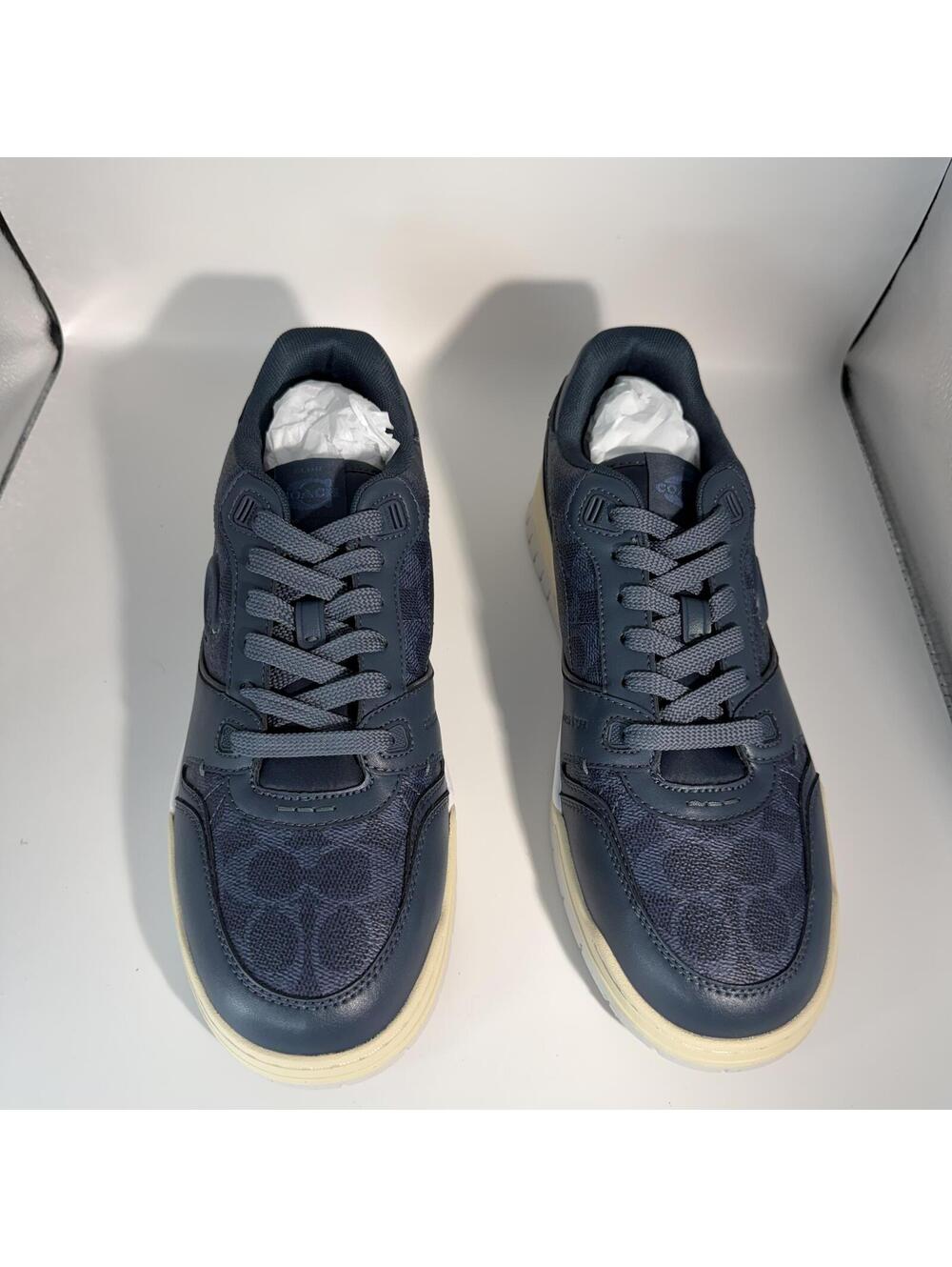 Coach Soho Snkr Sig Denim Lace-Up Sneakers Men's US 12 D